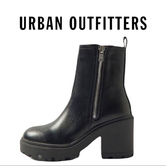 NEW Urban Outfitters UO Women's Zip-Up Black Boots 7 - Picture 1 of 5